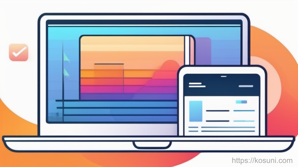Laptop sync arrow with receipt icon for Mac subscription refresh