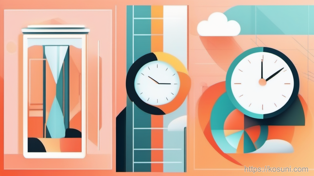 Clock with sync arrows showing automatic time correction