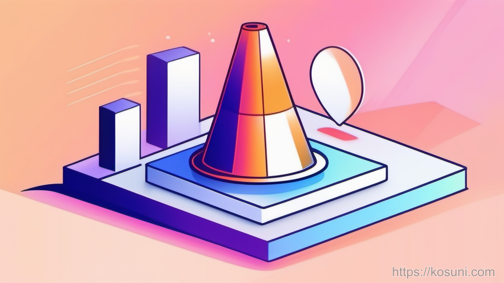 Download arrow blocked by a small cone and file box