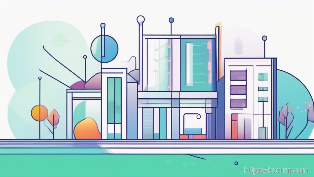 Location pin linked to a settings gear icon