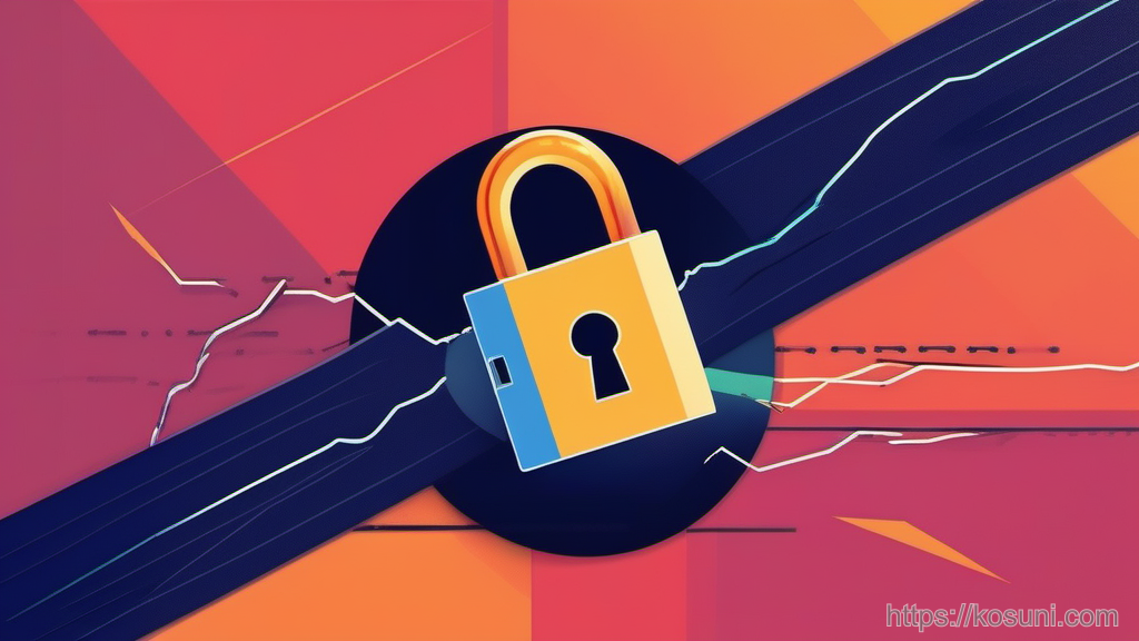 Broken padlock metaphor for SSL connection failure