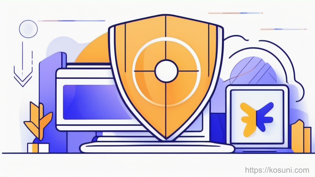 Shield and keyhole blocking a chain link connection