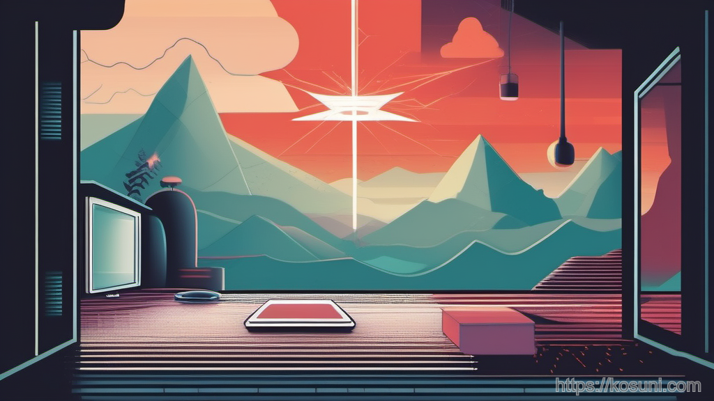 Ethernet knot choking a lightning bolt over Wi-Fi signal