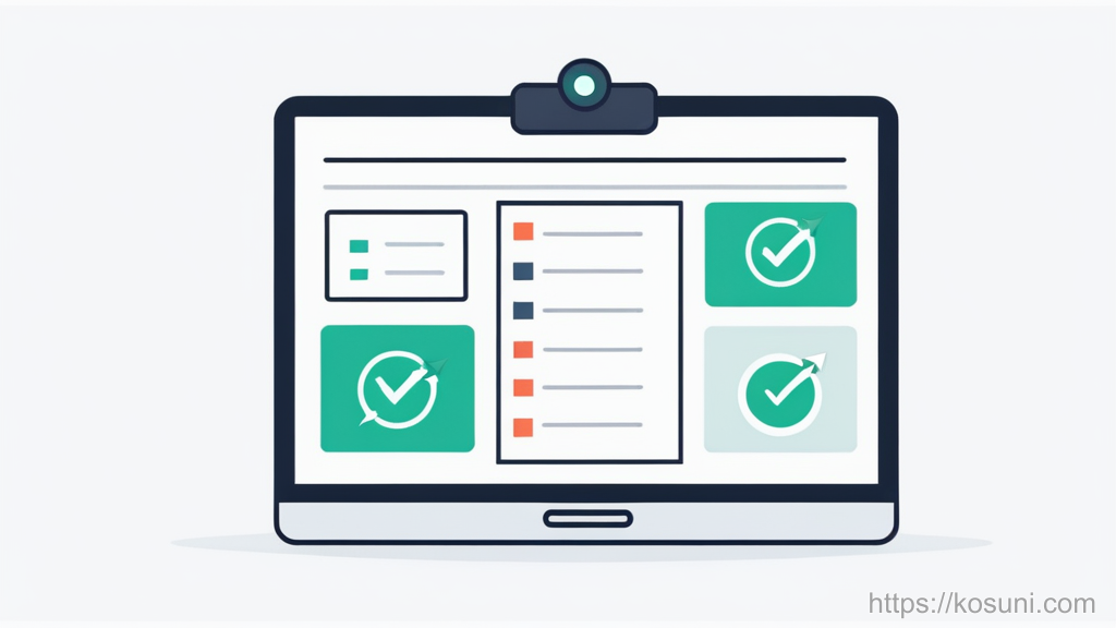 Checklist flow connecting Safari to common quick checks
