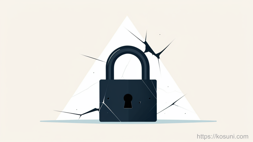 Cracked padlock symbolizing a broken secure connection