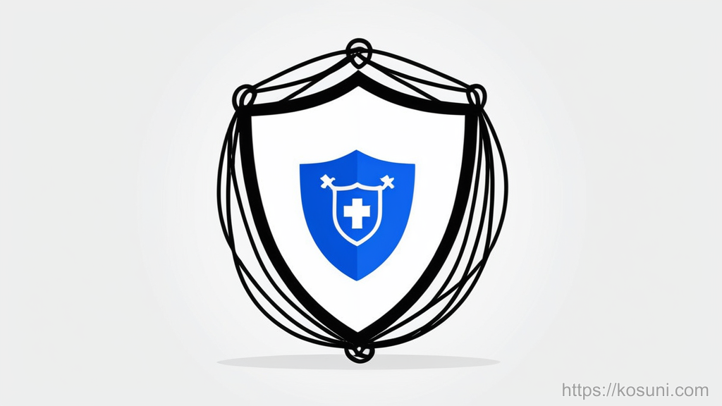 Shield tangled in cords representing browser extensions blocking a page