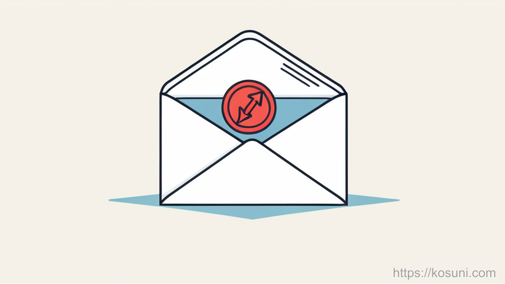 Sealed envelope with a stuck seal symbolizing refund request failure