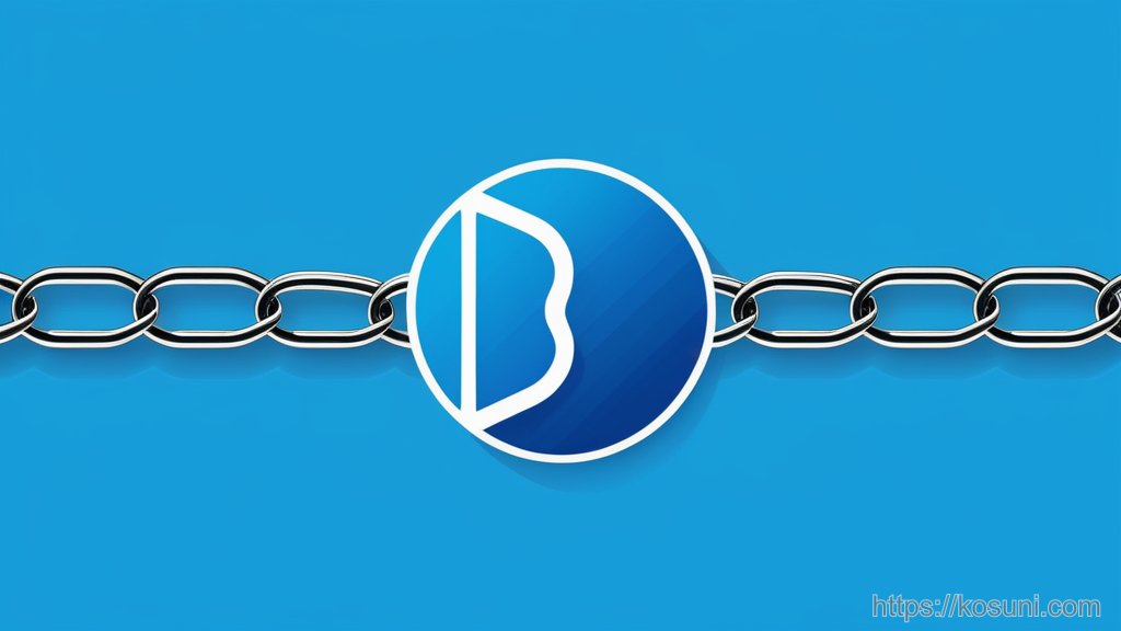 Broken chain Bluetooth symbol with interference waves
