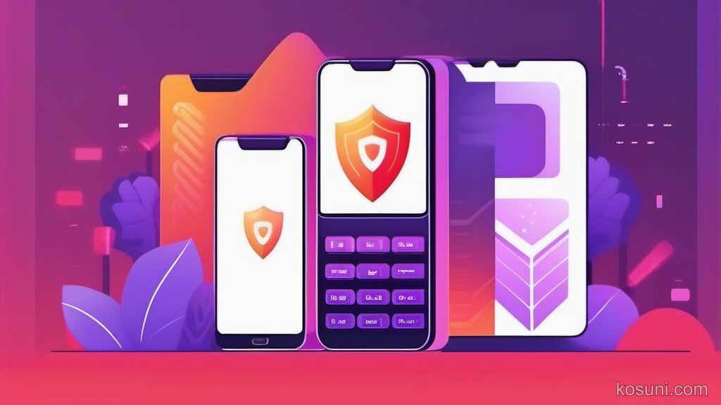 Two-factor authentication screen concept with shield icon