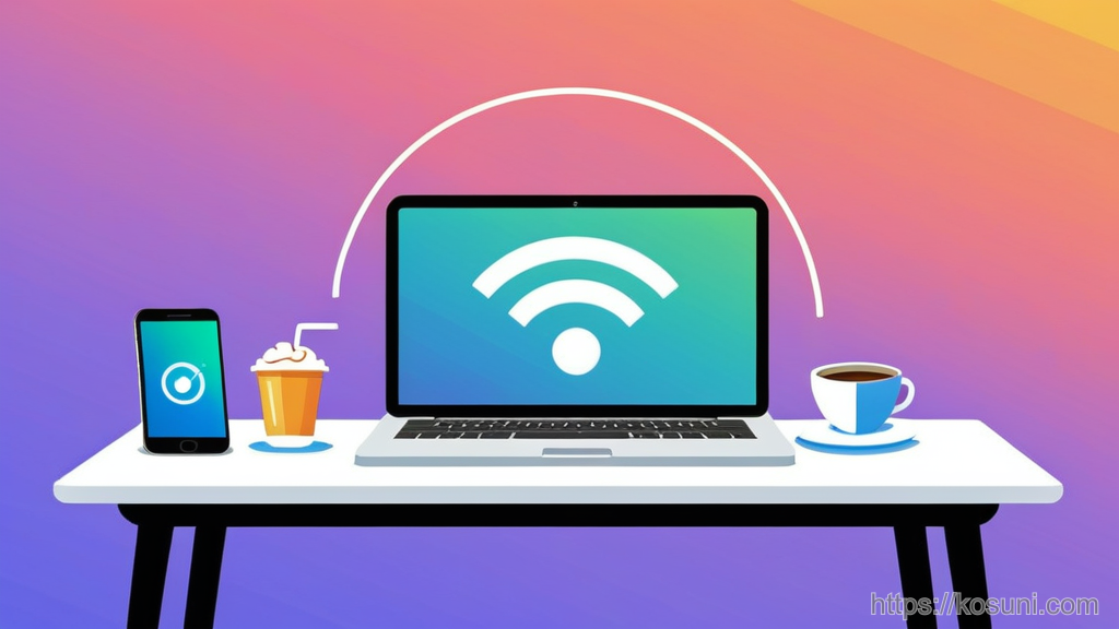 Phone connected to Wi‑Fi with a portal key icon