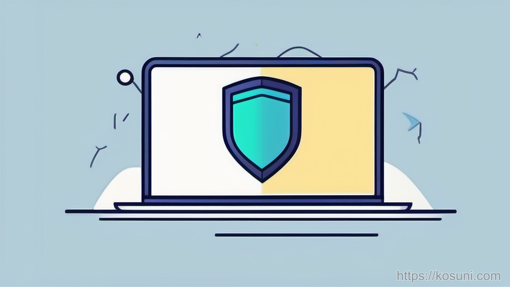 Shield with a location pin symbol in the center