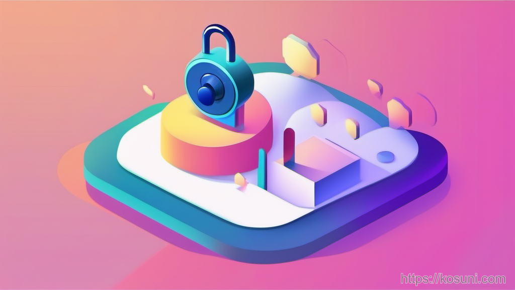 Padlock closing over multiple device icons